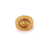 Vintage Cat's Eye Chrysoberyl 18 Carat Yellow Gold Gadrooned Ring